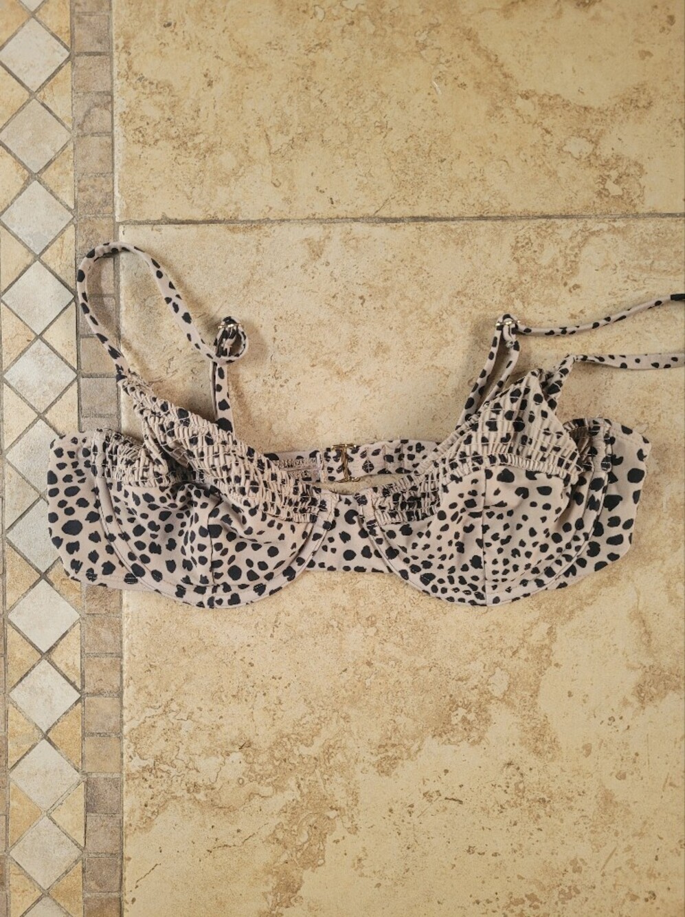 Xhiliration Leopard Print Bikini Top